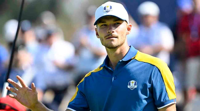 Nicolai Hojgaard is pictured at the 2023 Ryder Cup in Italy.